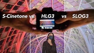 SCinetone vs HLG3 vs SLOG3 on the Sony a7S III | Real World Day & Night Comparison