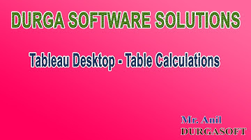 Tableau Desktop Table Calculations-Part-1