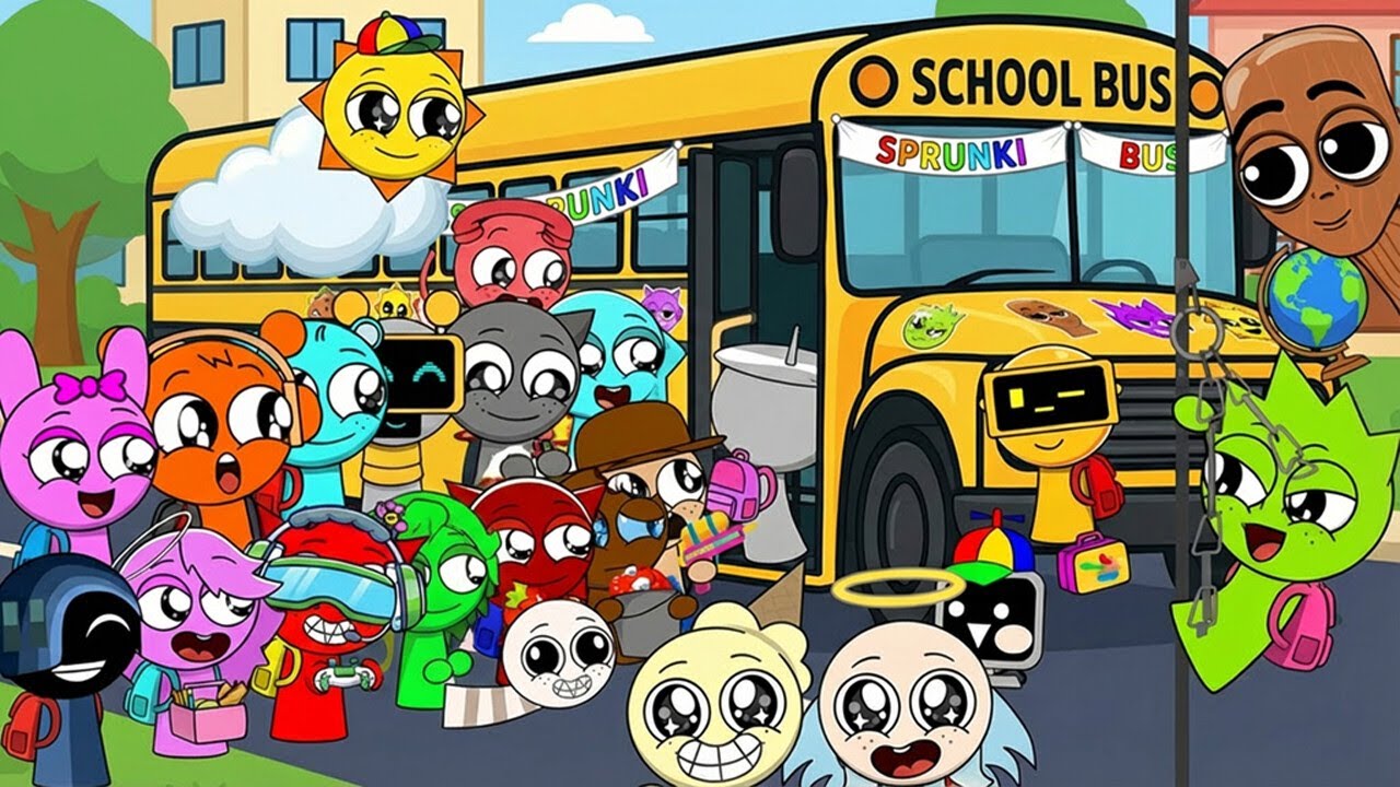 Sprunki’s First Day at School 🚌👨‍🏫 Paper Gamebook Adventure