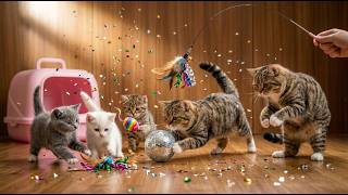 🐱💚 Adorable Kittens Having Fun with Mom | Cute Cat Video | Soft Meows screenshot 4