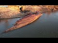 Wreckage of the uss inaugural low water mississippi river st louis