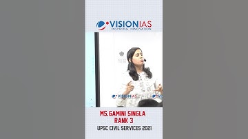 TOPPERS ON GS MAINS| MS. GAMINI SINGLA, AIR 3, UPSC CIVIL SERVICES 2021| TIP #159