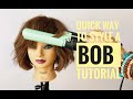 Styling a curtain bang/Styling a bob cut/Bob haircut styling