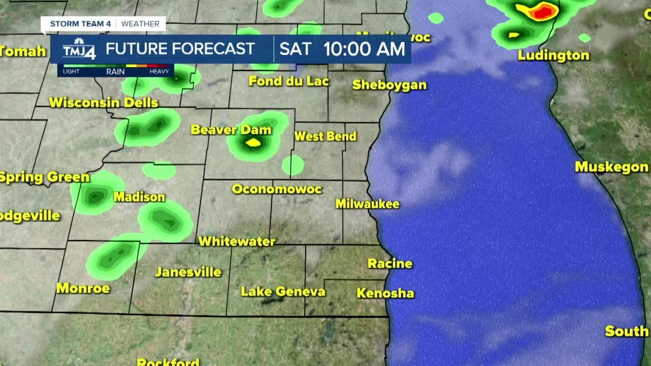 Cold front brings t-showers and cooler temperatures Saturday - YouTube