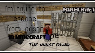 Me😰 Trying To Escape 😢From Prison🥶 In Minecraft Pe ❤️#minecraft