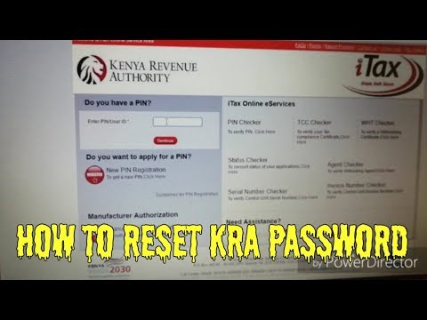 How to reset your kra password