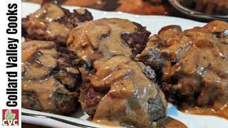 Old Fashioned Hamburger Steaks - Mama's Southern Recipes - Using Breakfast Sausage