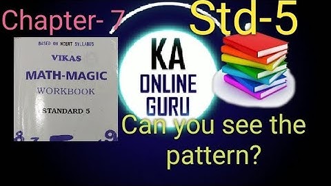 STD-5#Subject-Maths#Chapter-7#Can You see the pattern?#Q.no.5&6#workbook#MathsMagic#Pageno.94&95#E.M
