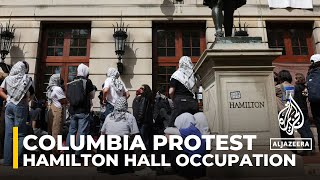 Students continue protest at Columbia University despite expulsion threats