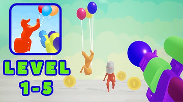 Mr balloon  - Gameplay Walkthrough Part 1 Levels 1-5 (Android, iOS)