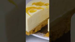 تشيز كيك مانجو بارد  اجمل واسهل حلي ممكن تسويه  Mango cheese cake