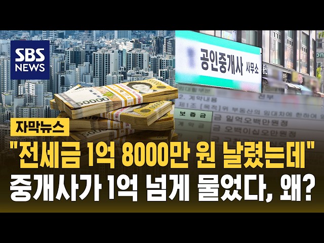 "전세금 1억 8000만 원 날렸는데"..중개사가 1억 넘게 물었다, 왜? (자막뉴스) / SBS