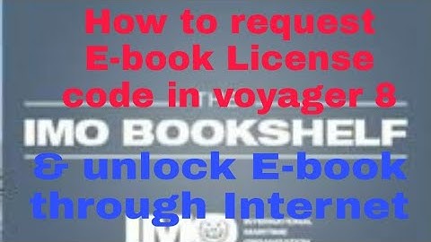How to request E-book license code in Voyager 8 & unlock e-book through Internet