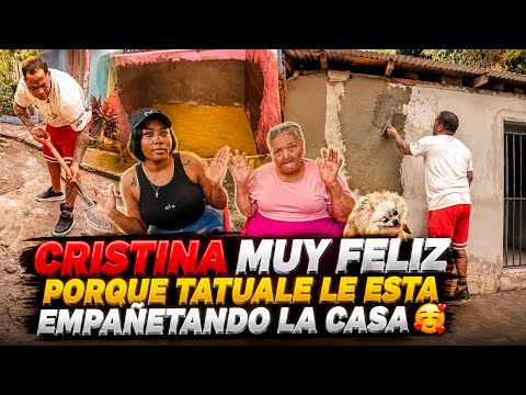 CRISTINA MUY FELIZ PORQUE TATUAJE LE ESTA EMPAÑETANDO LA CASA