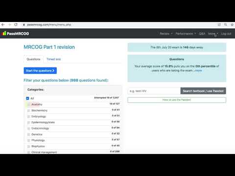 PassMRCOG question bank reset