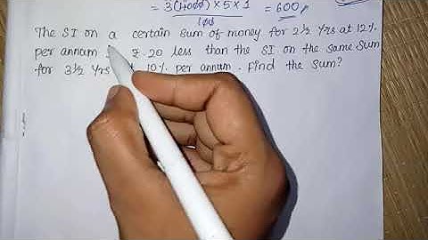 The Simple interest on a certain sum of money for 2 1/2 years at 12% per annum is Rs.20 less than...