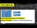 TIPS AWE #6 | MENGAMBIL DATA TERTENTU DALAM SEBUAH TABEL MENGGUNAKAN FORMULA EXCEL INDEX AND MATCH