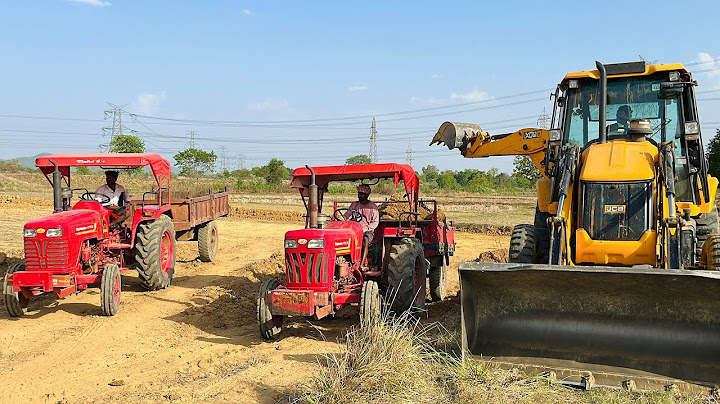 2 Mahindra Tractors Loading Mud By Jcb 3dx Backhoe Machine | Jcb Video | All about Tractors and Jcb