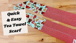 How To Make A Kitchen Towel Scarf (Kitchen Boa) No Pattern Needed ⋆ Hello  Sewing