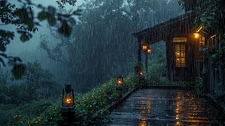 Deep Sleep Quickly With Rain Sounds On Cozy Porch By The Lake | Rain ASMR  Relax, Healing & Study