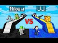 Mikey criminal vs jj police bridge survival battle in minecraft maizen