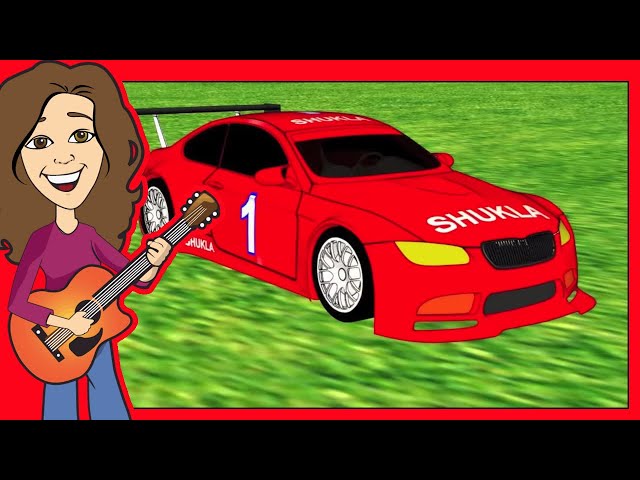 Vroom Goes the Red Race Car Children's song | R Sounds | Patty Shukla class=