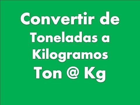 Video: Cómo Convertir Toneladas A Toneladas Convencionales