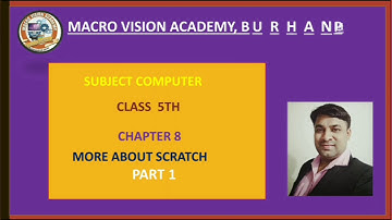 Class 5th | Computer | Chapter 8 | More About Scratch | Part I |