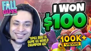I WON $100 IN FALL GUYS - FALL GUYS FUNNY MOMENTS IN URDU/HINDI (Part 3)