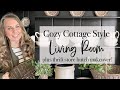 Cozy cottage style living room  thrift store hutch makeover  2024