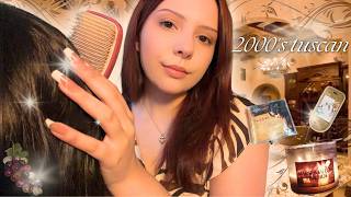 (asmr) 2000's tuscan mom does your hair🍷🍇✨(soft spoken+hair brushing) screenshot 3