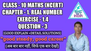 Class 10 maths ncert chapter 1 real number exercise 1.4 question 3 in English