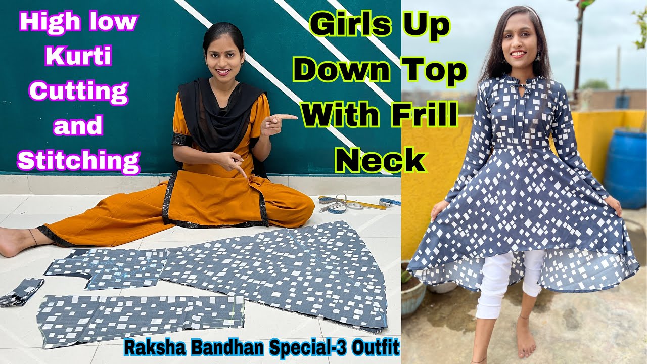 Stylish kurti cutting and stitching || Designer Kurti Cutting and Stitching  - YouTube