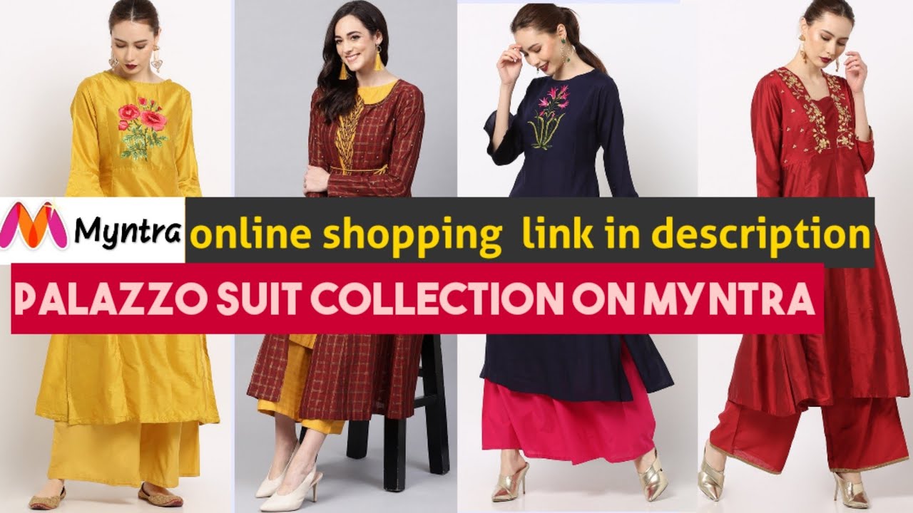 palazzo suits online myntra