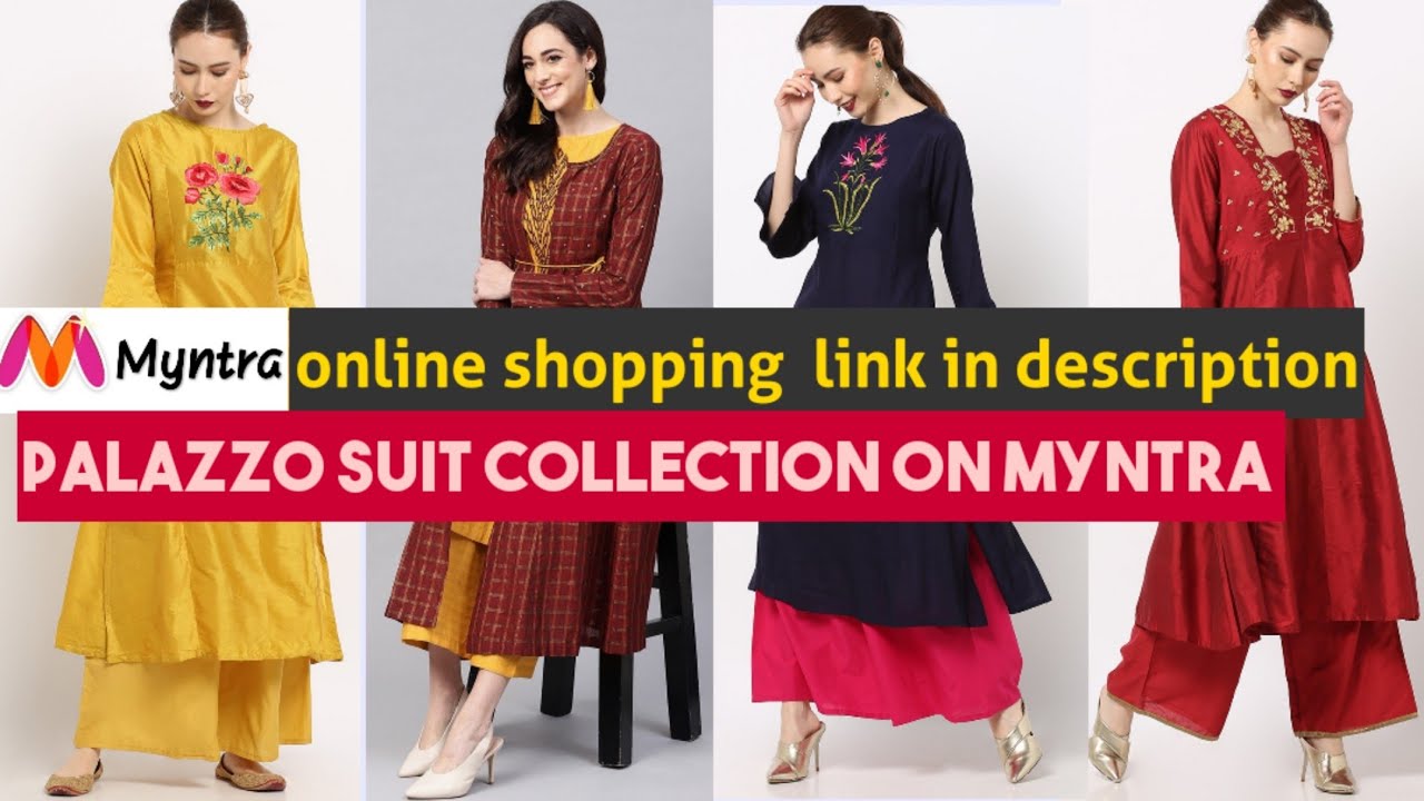 palazzo suits myntra