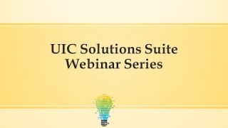 UIC Solutions Suite, Mental Health Self-Directed Care Implementation Webinar