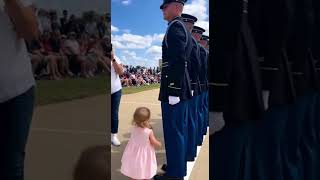 Toddler Finds Her Marine Dad in Formation for a Heartwarming Hug #funny #baby