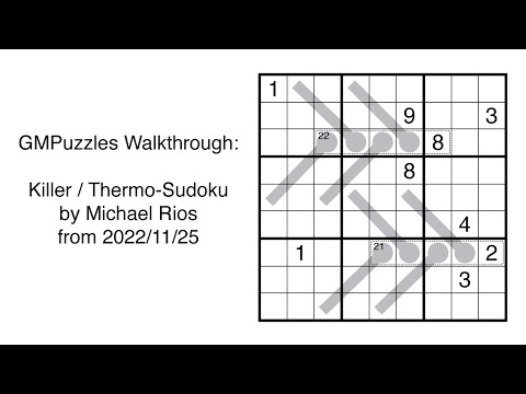 Killer / Thermo-Sudoku by Michael Rios - The Art of Puzzles