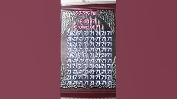 #quiz #challenge find 17 crowd of 71 #nothingimposibleinthisworld