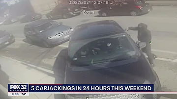 5 carjackings in 24 hours this weekend across Chicago area