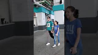 Walking to my seat at Hard Rock Stadium