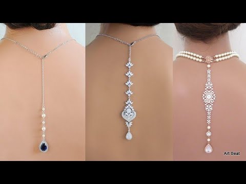 Wedding Dress Back Necklace | Teardrop Crystal | Two Be Wed Jewelry