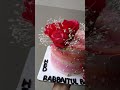 Red Flower topping with baby breath 😍 #2025 #themecake #hbd #youtubeshorts