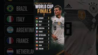 🏆 Nations With MOST World Cup FINALS Appearances! Germany #1! 🇪🇸