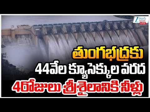 LIVE: Tungabhadra | Srisailam Flood Waterతుంగభద్రకు 44వేల క్యూసెక్కుల వరద 4రోజులు శ్రీశైలానికినీళ్లు - ZEE24TELUGUNEWS