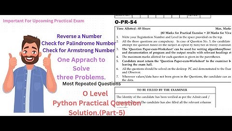 Reverse a Number in Python || Palindrome Number || Armstrong Number|| Using Single Approach.