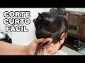 CORTE CURTO FÁCIL EM CABELO ONDULADO - Passo a passo para iniciantes