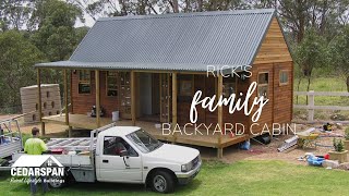 Rick's family backyard cabin | Cedarspan Barns, Cabins & Cottages