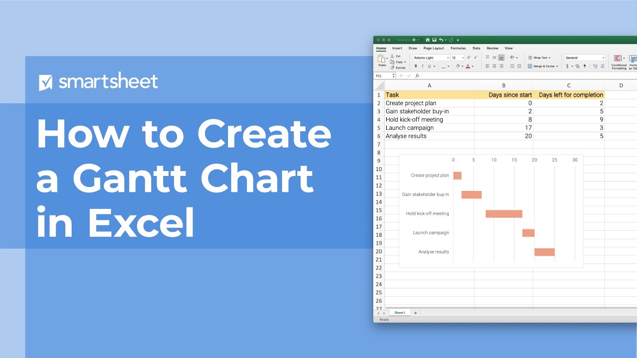 Simple Gantt Chart Excel Template