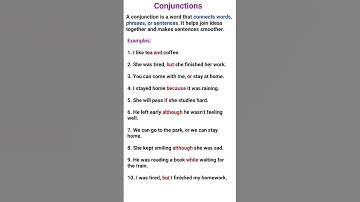 Conjunctions in English Grammar |Examples Explained | Conjunctions With Examples